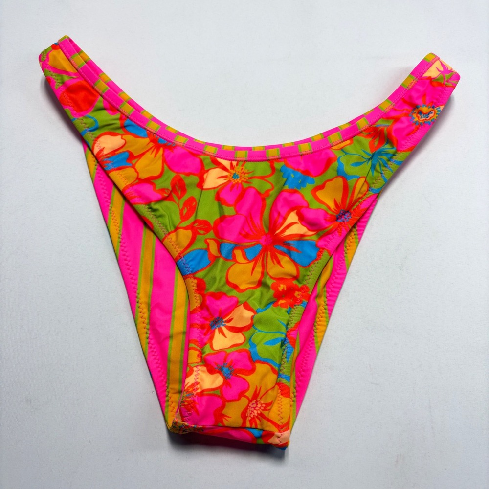 Wild Fable Floral High Leg Bikini Bottom Womens Medium 8/10 NWT Target